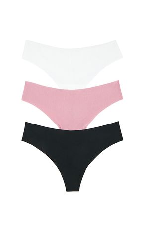 Butter Thong 3-pack in Black,Pink. - size L (also in XL, XS) - Commando - Modalova
