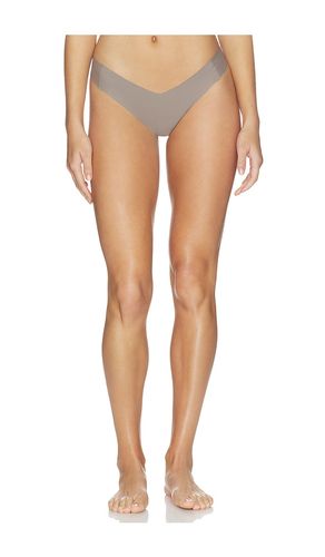 Cotton Rib Thong in Brown. - size XS (also in S/M, M/L, L/XL) - Commando - Modalova