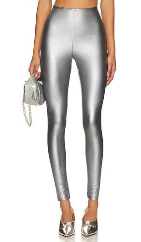 Leggings de cuero en color plateado metálico talla M en - Metallic Silver. Talla M (también en L, S, XL, XS) - Commando - Modalova