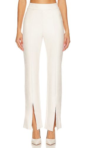 Faux Suede Split Front Pant in White. - size L (also in M, S, XL, XS) - Commando - Modalova