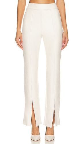 Faux Suede Split Front Pant in White. - size L (also in M, XL) - Commando - Modalova