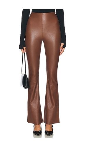 Faux Leather Flare Legging in Brown. - size L (also in M, XL) - Commando - Modalova