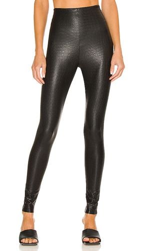 Faux Leather Animal Legging in Black. - size L (also in S, XS) - Commando - Modalova