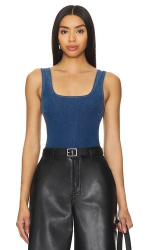 Do It All Denim Squareneck Bodysuit in Blue. - size L (also in XL) - Commando - Modalova