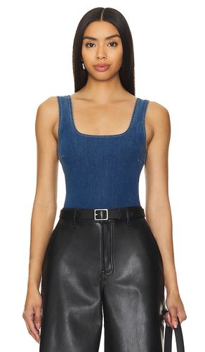 Do It All Denim Squareneck Bodysuit in Blue. - size M (also in S, XL) - Commando - Modalova
