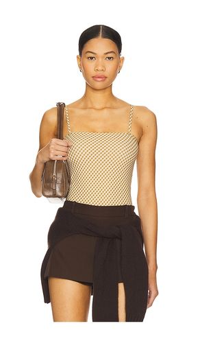 Classic Print Straight Cami Bodysuit in Beige. - size L/XL (also in M/L, S/M) - Commando - Modalova
