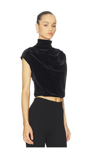 Velvet Draped Mockneck Crop Top in . Taglia S. Also in XS, M, L - Commando - Modalova