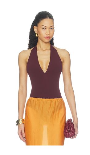 Ballet Deep Plunge Halter Bodysuit in - Commando - Modalova