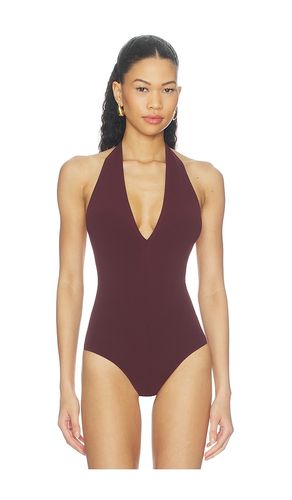 Ballet Deep Plunge Halter Bodysuit in - Commando - Modalova