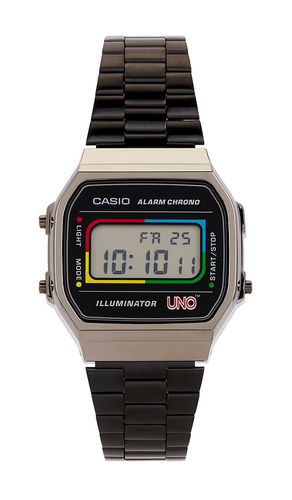 Uno Card Collaboration Watch in Black - Casio - Modalova