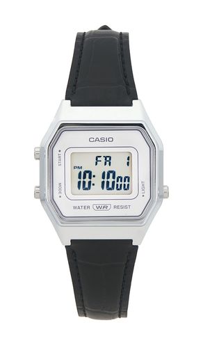 La680 series leather watch in color metallic silver size all - Casio - Modalova