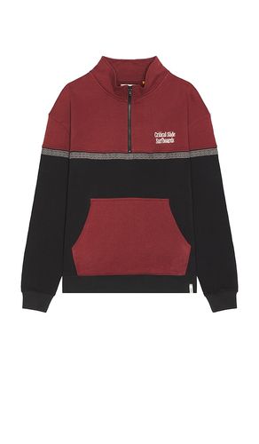 Offset Rib Zip Crew in Burgundy,Black. - size L (also in S, XL/1X) - Critical Slide - Modalova