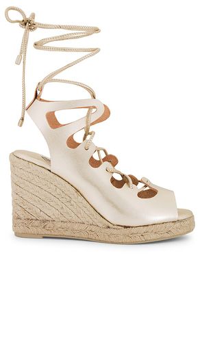 Antigone Wedge Sandal in Metallic Neutral. - size 36 (also in 37, 40, 41) - Castaner - Modalova