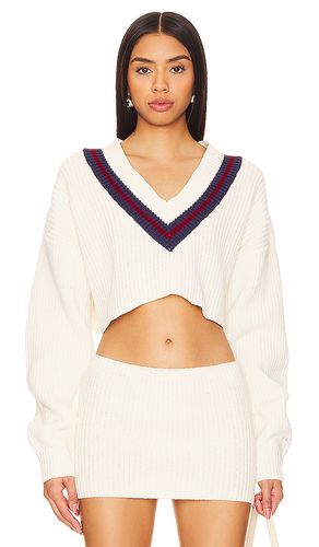 X DANIELLE GUIZIO Crop Rib Knit Pullover Sweater in Cream. - size S (also in XS) - Champion - Modalova