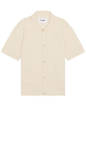 Pointelle Button Down Shirt in Cream. - size L (also in M, S) - Corridor - Modalova