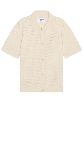 Pointelle Button Down Shirt in Cream. - size L (also in S) - Corridor - Modalova