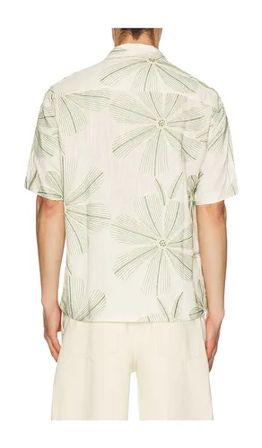 Linen Applique Short Sleeve Shirt in Nude. - size L (also in M, S, XXL/2X) - Corridor - Modalova