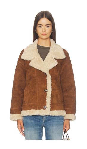 Cropped Oversized Faux Shearling Jacket in - Cubic London - Modalova