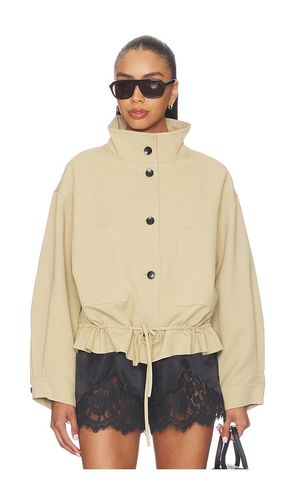 Drawstring Short Trench Coat in . Size L. Also in M, S - Cubic London - Modalova