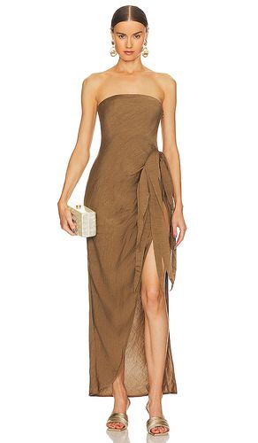 Kelli strapless midi dress in color brown size 2 in - Brown. Size 2 (also in 6) - Cult Gaia - Modalova