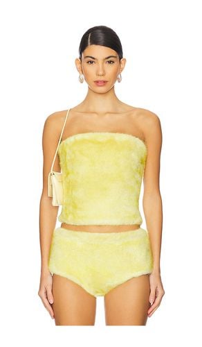 Power Faux Fur Bandeau Top in Yellow. - size L (also in M, S, XL, XS, XXL, XXS) - CULTNAKED - Modalova