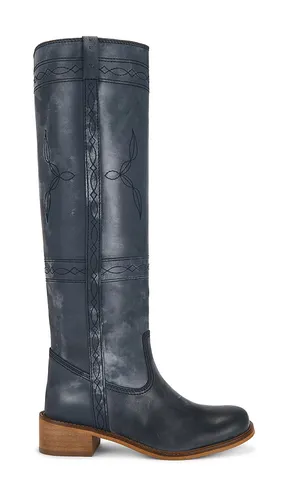 Ann Gaucho Boot With Western Stitchings in Blue. - size 37 (also in 38) - Dico Copenhagen - Modalova