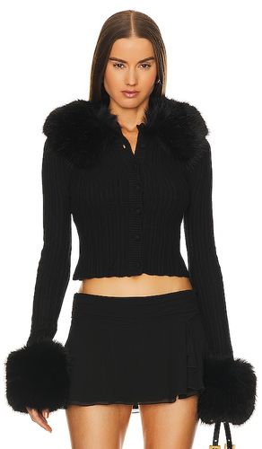 Heart Pointelle Cardigan in . - size M (also in XL) - GUIZIO - Modalova