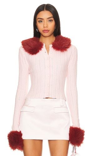 Heart Knit Cardigan in Pink. - size M (also in S, XL, XS) - GUIZIO - Modalova