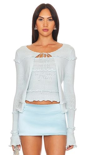 Balena Crochet Cardigan in Baby Blue. - size XS (also in XXS) - GUIZIO - Modalova