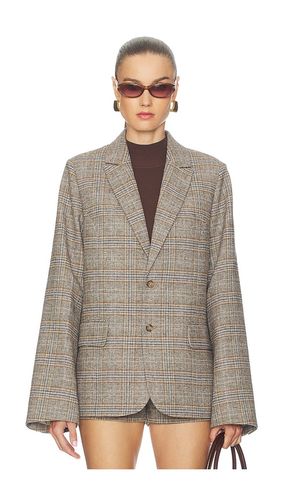 Oversized Tartan Blazer in Green. - size L (also in XS) - GUIZIO - Modalova