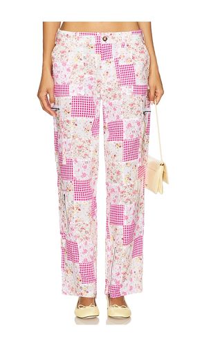 Adrian Patchwork Pant in Pink. - size L (also in M, S, XL, XS) - GUIZIO - Modalova