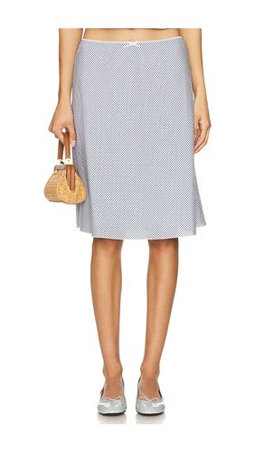 Gingham Paloma Skirt in Baby Blue. - size L (also in M, S, XL, XS) - GUIZIO - Modalova