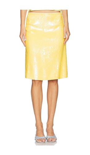 Isabelle Sequin Midi Skirt in Lemon. - size M (also in S, XS) - GUIZIO - Modalova