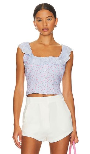 Paloma Lace Top in Baby Blue. - size L (also in M, S, XXS) - GUIZIO - Modalova