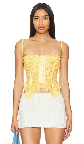 Lace Flutter Corset in Yellow. - size L (also in M) - GUIZIO - Modalova