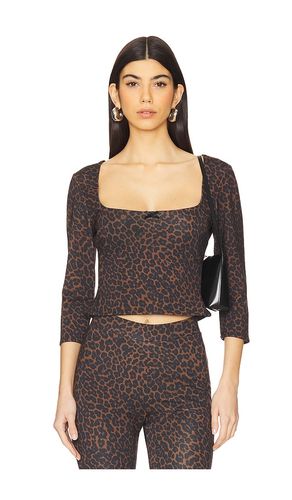 X REVOLVE Nea Printed Mesh Top in Brown. - size L (also in M, S, XL, XS) - GUIZIO - Modalova