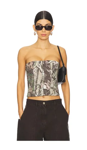 X REVOLVE Corset Top in Brown. - size S (also in XL, XS, XXS) - GUIZIO - Modalova