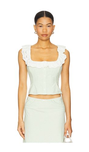 Gingham Paloma Lace Top in . - size L (also in M, S, XXS) - GUIZIO - Modalova
