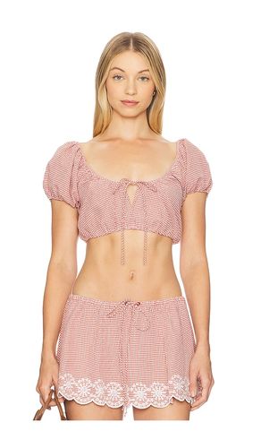 Ravello Gingham Top in Red. - size M (also in S, XS) - GUIZIO - Modalova