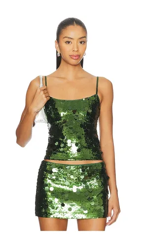 X REVOLVE Paillette Cami Top in Dark Green. - size M (also in S, XS, XXS) - GUIZIO - Modalova