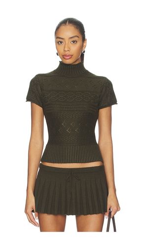 Cable Knit Turtleneck Top in . Size M. Also in S, XS, XXS - GUIZIO - Modalova