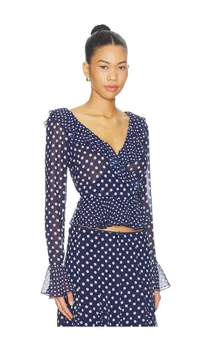 Mallorca Ruffle Wrap Top in . Size L. Also in M, S, XS, XXS - GUIZIO - Modalova