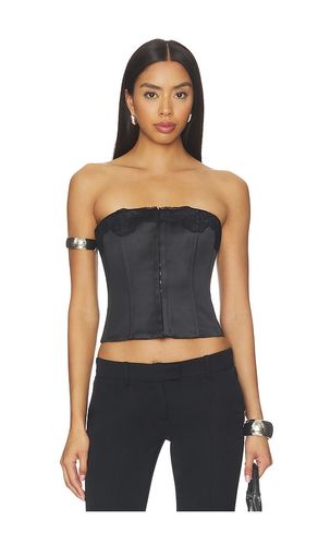 Jean Lace Trim Satin Corset in . Size L. Also in M - GUIZIO - Modalova