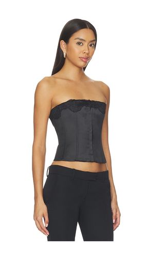 Jean Lace Trim Satin Corset in . Size L. Also in M - GUIZIO - Modalova