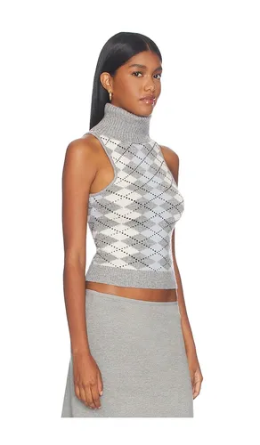 Hana Turtleneck Halter Top in Grey. - size L (also in M, S, XL, XS, XXS) - GUIZIO - Modalova