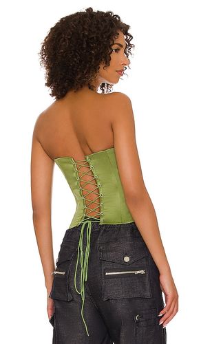 Satin Corset in Green. - size M (also in S, XS) - GUIZIO - Modalova