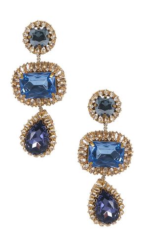 Pendientes largos sashi en color azul talla all - Deepa Gurnani - Modalova