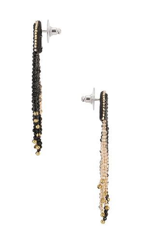 Pendientes vistosos sunil en color negro talla all - Deepa Gurnani - Modalova