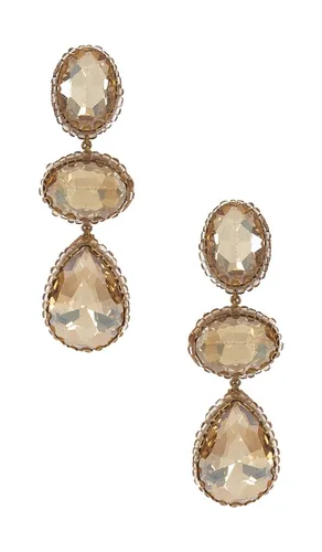 Pendientes largos hadlee en color oro metálico talla all - Deepa Gurnani - Modalova