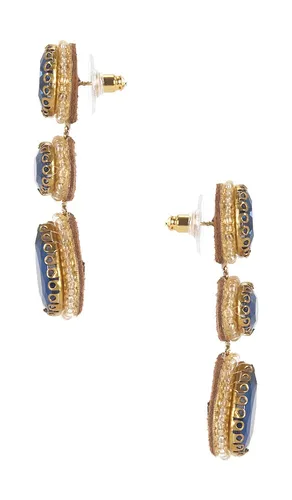 Pendientes largos hadlee en color azul talla all - Deepa Gurnani - Modalova